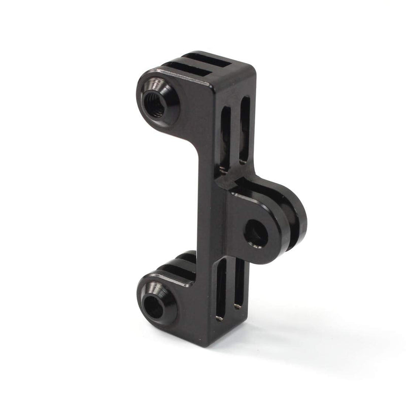 Aluminum Dual Twin Mount Adapter for GoPro Hero 4 5 6 7 8 9 Black Silver Session, AKASO/Campark/YI & Other Cameras