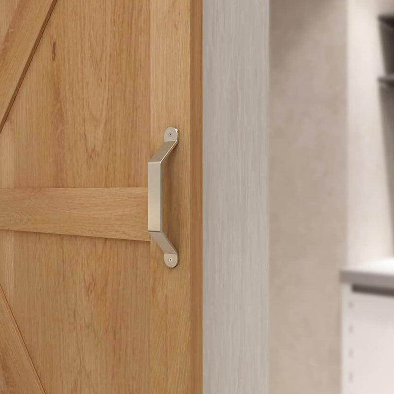 [AUSTRALIA] - JUBEST 10in Satin Nickel Side Mount Handle Pull for Sliding Barn Door American Style 