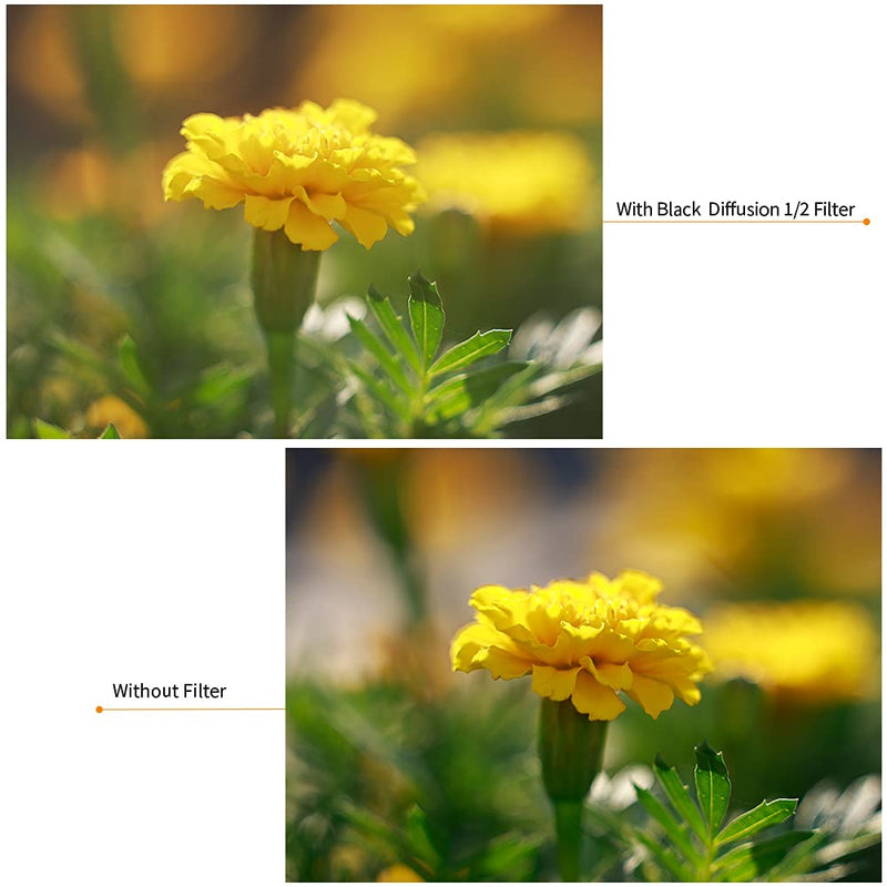 [AUSTRALIA] - K&F Concept 67mm Black Diffusion 1/2 Filter with 28 Multi-Layer Coatings Cinematic Dream Effect Filter Waterproof for Camera Lens 