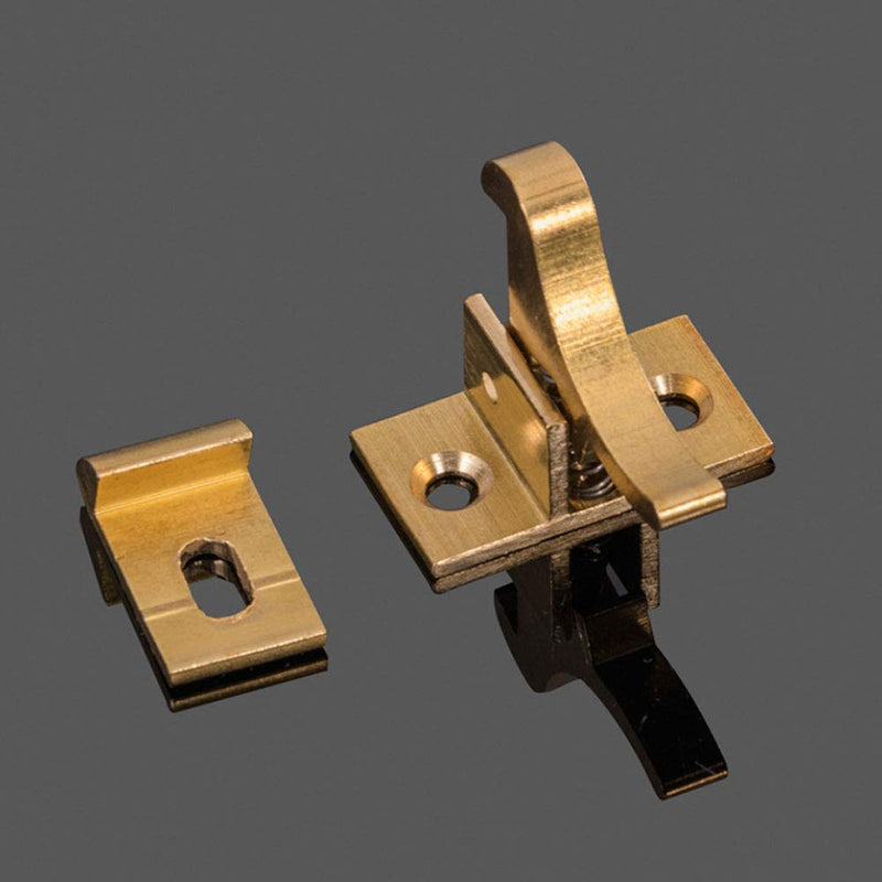 4 Pack Brass Heavy Duty Elbow Latch Window - Cabinet Door Latch for Home/Office/Cabinet Doors &Window Doors，with Mounting Screws 4 Pack