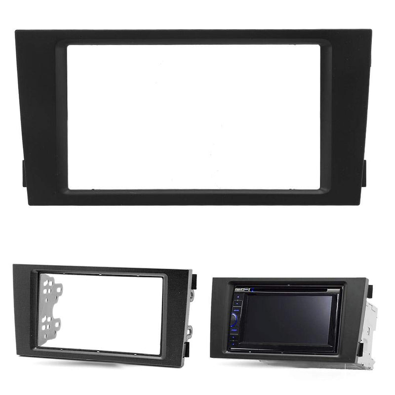 Car Stereo Frame,2DIN Radio DVD Face Frame Multimedia Player Modified Fascia Dash Panel Kit Fits for A6