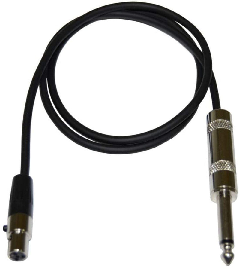 [AUSTRALIA] - HQRP 4-Pin Mini Connector (TA4F) to 1/4-Inch Connector Instrument Cable Compatible with Shure BLX/FP/SLX/ULX-S/UHF-R/Axient Wireless Systems 