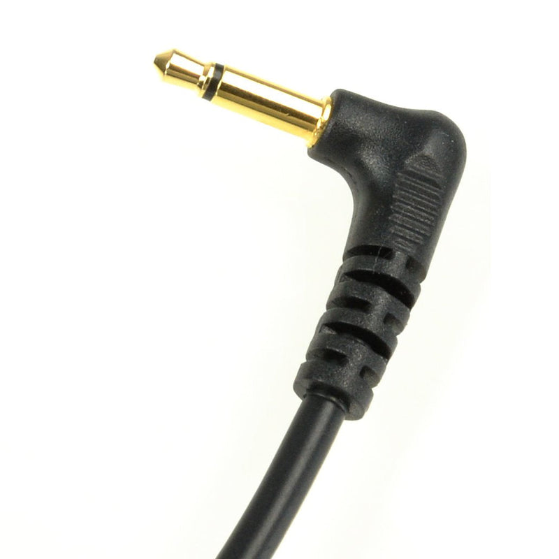 Foto&Tech 90in(2.3M) Stretch/23in Coiled HEAVY WEIGHT LOCKING 3.5mm to Male Flash PC Sync Cable with Screw Lock Compatible with PocketWizard Plus III/Plus II&Nikon Canon Most DSLR Camera Flash Trigger