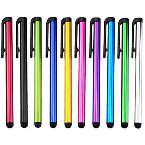 5pack Green Universal Small Touch Stylus Metal Pen for Mobile Phone Cell Smart Phone Tablet iPad iPhone (Green)