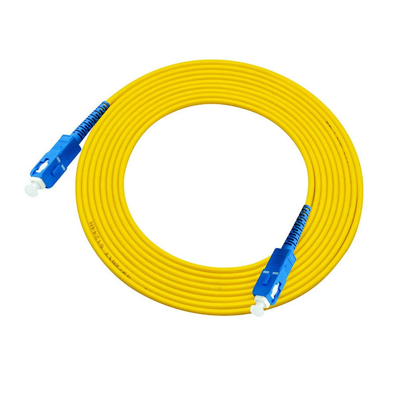 Jeirdus 30Meters 100ft SC to SC Fiber Optic Cable Jumper Optical Patch Cord Simplex Single-Mode 9/125 SC-SC 30M/100ft