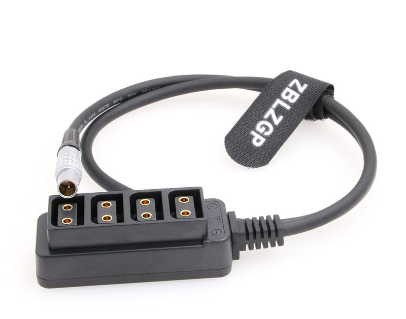 ZBLZGP 0B 2pin Male to 4 D-tap Female Splitter Cable for ARRI RED DSMC2/TILTA