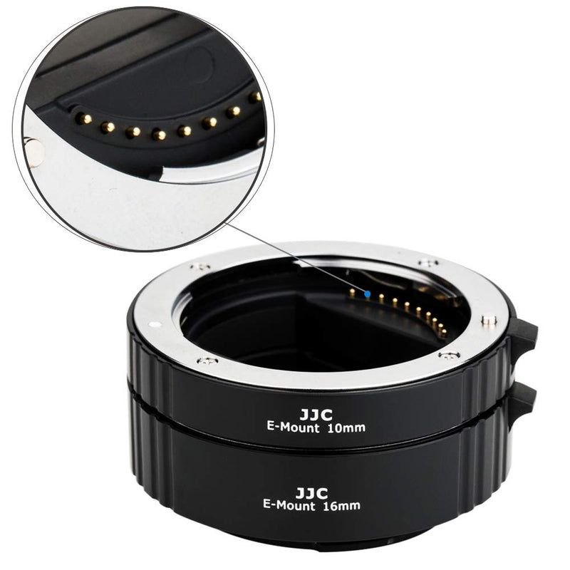 JJC E Mount Auto Focus Macro Extension Tube Set for Sony A6000 A6100 A6300 A6400 A6500 A6600 A5100 A1 A7C A7III A7II A7 A7RIV A7RIII A7RII A7R A7SIII A7SII A7S A9 A9II and More Sony E Mount Camera