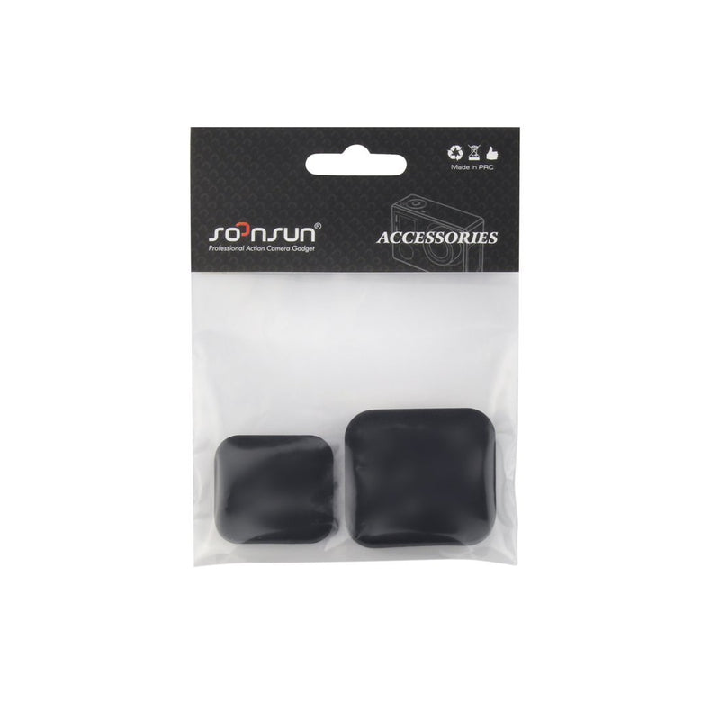 SOONSUN Silicone Lens Cap Cover Kit for GoPro Hero 5 6 7 Black Hero(2018) Camera and Housing Case ( Included 2 x Lens Caps for Hero5 6 7 Black Camera and Housing )