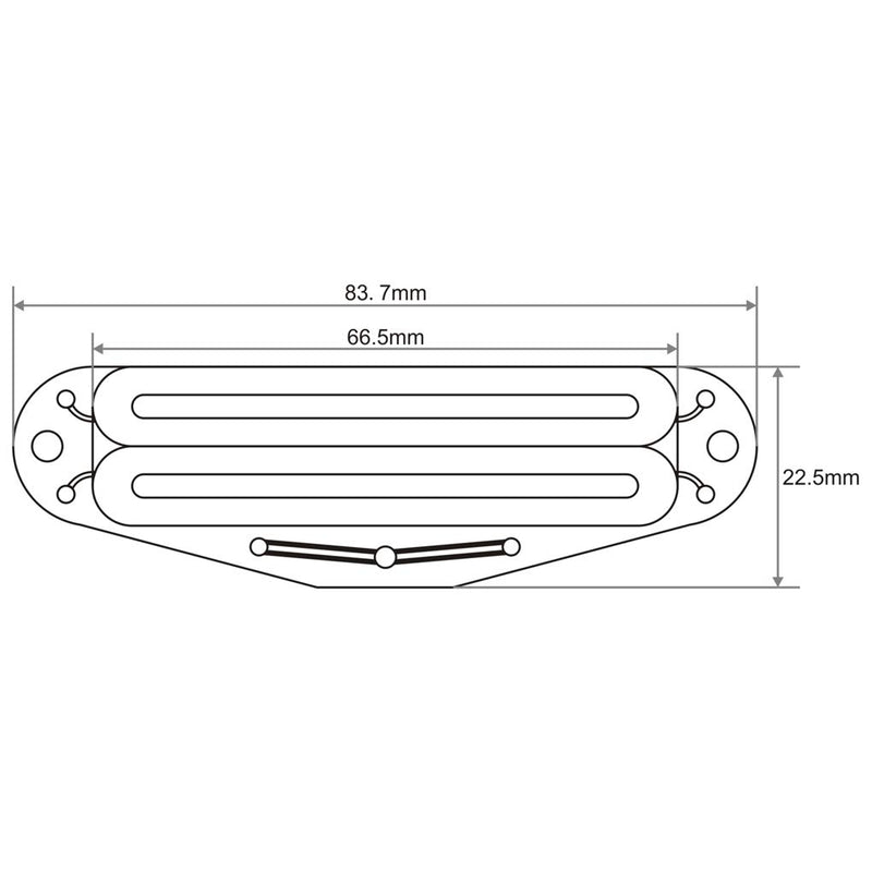 FLEOR Dual Blade Hot Rail Pickups Single-Coil-Sized Humbucker Guitar Pickup 9-10K for Electric Guitar Strat/Squire, White