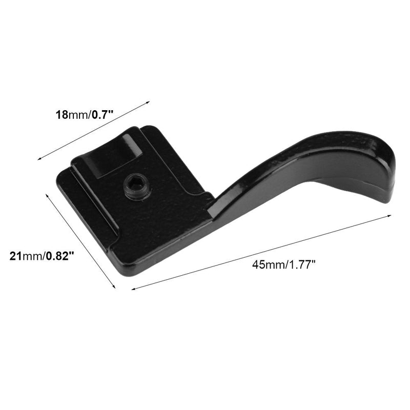 Finger Handle Thumb Button Micro Single Camera Hot Shoe Handle Rest Thumb Replace Grip + Wrench for Fuji FUJIFILM Digital Camera (Black) Black