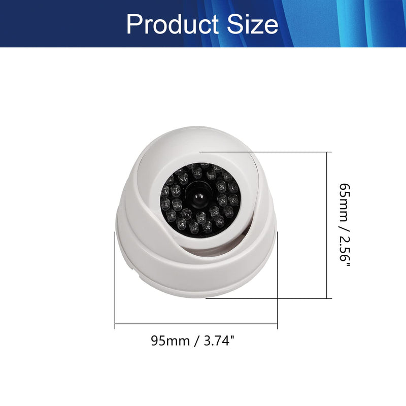 Fake Security Camera Dummy Dome CCTV No Induction for Home Outdoor Indoor White 1Pcs,Aicosineg