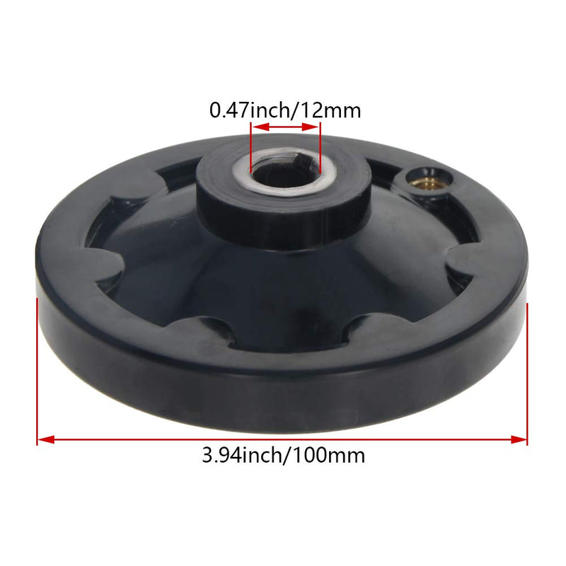Aicosineg Round Handwheel for Lathe Milling MachineRipple Hand Wheel with Revolving Handle 12mm x 100mm1PCS 12mm x 100mm