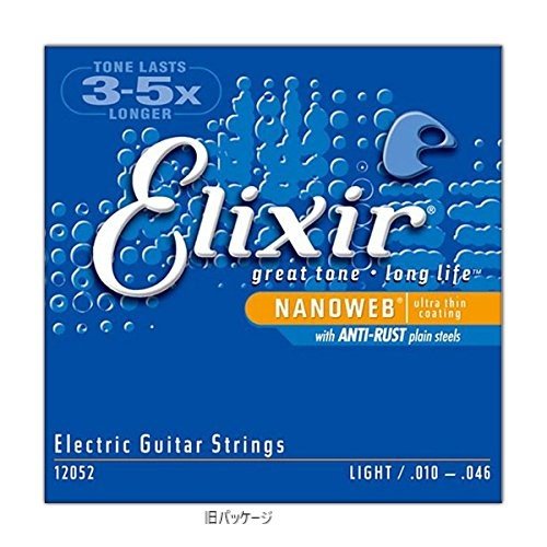 Elixir Strings Electric Guitar Strings w NANOWEB Coating, Light (.010-.046) Light (.010-.046) 6 String Set