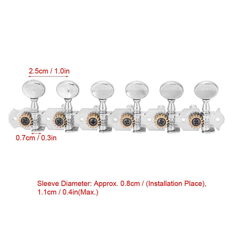 Vbestlife 6+6 Guitar Tuning Pegs, Guitar Tuning Keys Pegs Open Tuners Zinc Alloy Machine Heads for 12 String Guitar