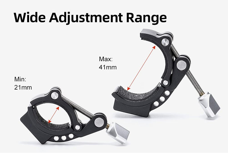 SunwayFoto Titan Tube Clamp CC-01 Accessory / Magic Arm Mount w 1/4" & 3/8" Sockets Ideal for 32mm & 36mm Legs