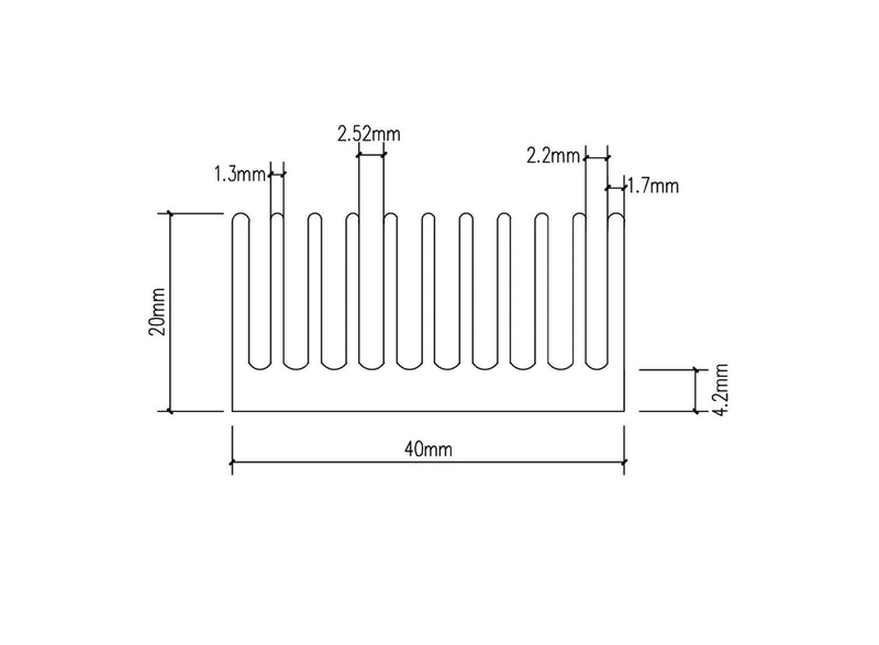 [AUSTRALIA] - 4Pcs 40mm Gpu Heatsink Kit 40 x 40 x 20mm /1.57 x 1.57 x 0.79 inch Aluminum Peltier Cooler Heat Sinks Small Cooling Fin for 3D Printers, TEC1-12706 Thermoelectric Cooler, Chipset CPU LED Power A 4Pcs 