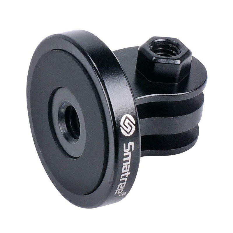 Smatree Aluminum Tripod Mount Adapter Compatible for Gopro Hero 10, 9, 8, 7, 6, 5, 4, 3+, 3, 2, 1 HD, GOPRO Hero 2018, DJI OSMO Action Camera Black