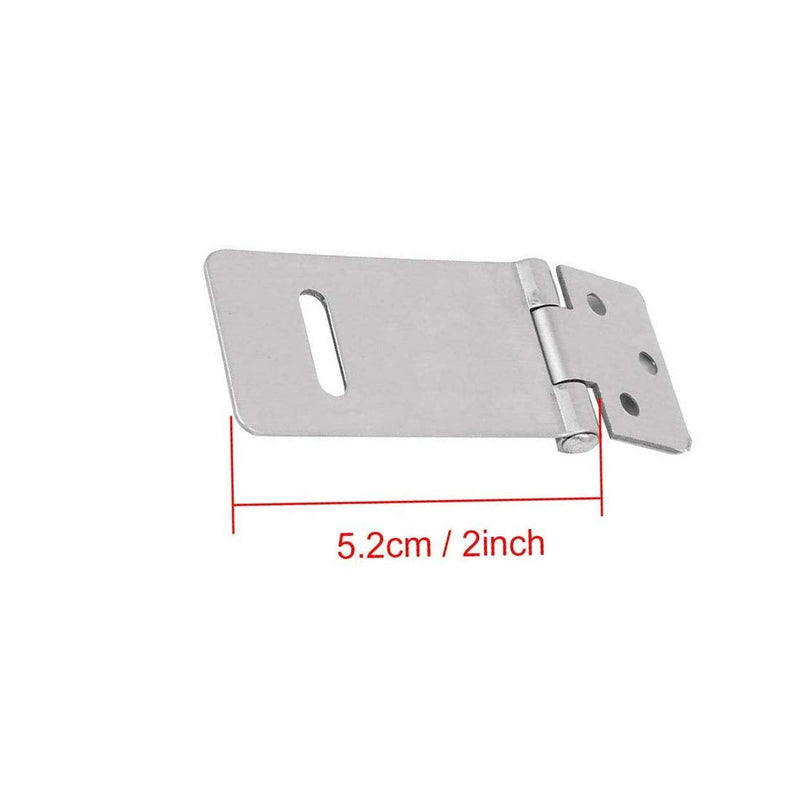 XMHF Padlock Locking Hasp Staple Safety Door Clasp Gate Lock Latch Stainless Steel Door Cabinet Swivel Clasp Latch 4Pcs (2 inch) 2 Inch