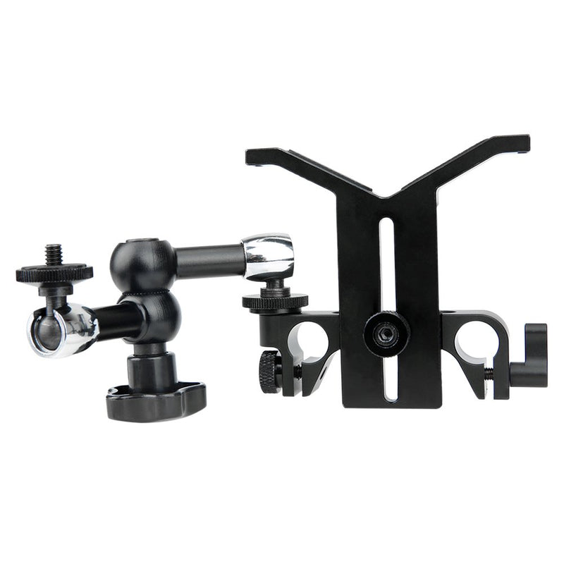 NICEYRIG Articulating Magic Arm with 15mm Rod Clamp Rail Block for 15mm Rod Rail Support System