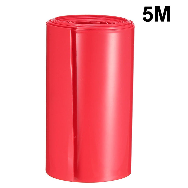 uxcell Battery Wrap PVC Heat Shrink Tubing 103mm Flat Width for 18650 5 Meter Length Red