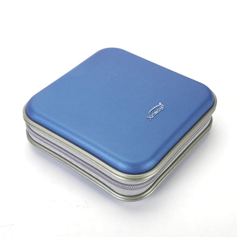 [AUSTRALIA] - Q4 Hard CD DVD Storage Holder Case for 40 Discs. Durable Travel Organizer. (Blue) Blue 
