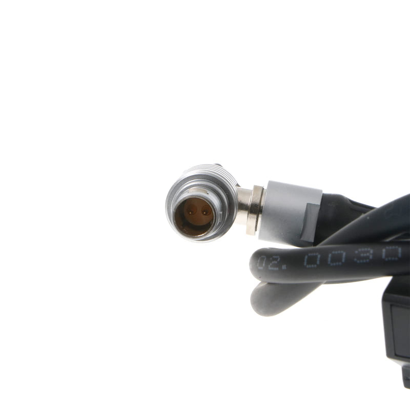 Uonecn for Anton Bauer Power Cable D-tap to Right Angle 2 Pin Male Rotate 180 Degree for Zacuto Gratical Eye Viewfinder