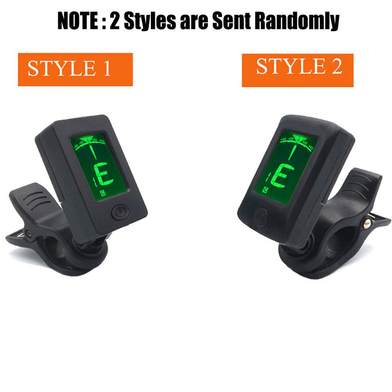 Guitar Wall Mount Hanger Hook Holder with Guitar Tuner Clip Chromatic Digital Tuner for Guitar Bass Ukulele Violin (Black Hanger +Tuner) Black Hanger +Tuner