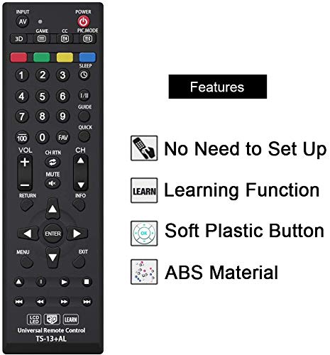 Universal CT-RC1US-19 Remote Control for All Toshiba Fire TV Edition, Smart TV, LED/LCD TV and Toshiba fire tv with Learning Function - 1 Year Warranty