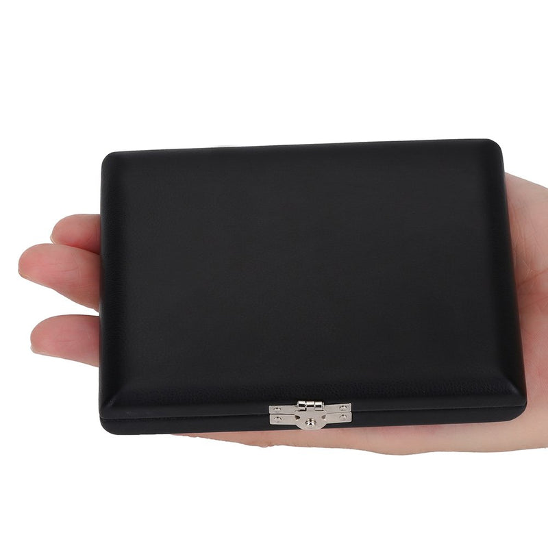 Saxophone Clarinet Reed Case, PU Leather Cover Reed Storage Case Container Box with Slots for 6pcs Reeds