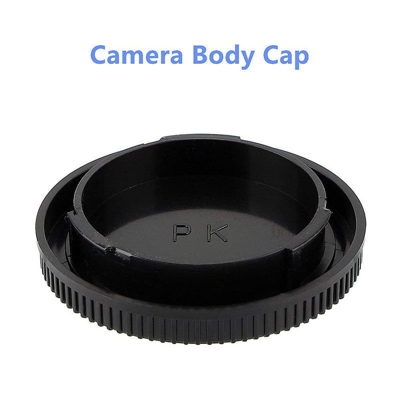 2 Pack Camera Body Cap & Rear Lens Cap Compatible for Pentax K Mount DSLR Camera and Lens for K10D K20D K100D K100D Super K110D K200D K-1 K-01 K-3 K-5 K-5 II K-7 K-30 K-70 K-P K-S2 D DS DS2 DL2 645D