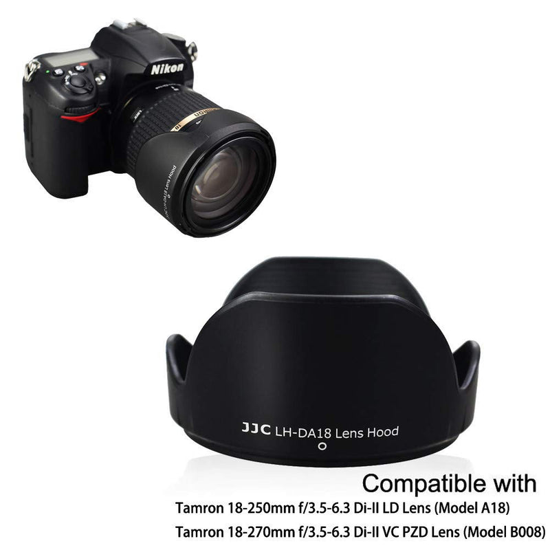 Lens Hood for Tamron A18 18-250mm F3.5-6.3 Di-II LD and Tamron B008 18-270mm F3.5-6.3 Di-II VC PZD Lens, Reversible Bayonet Lens Protector Replaces Tamron DA18 Hood Replace Tamron DA18 Hood