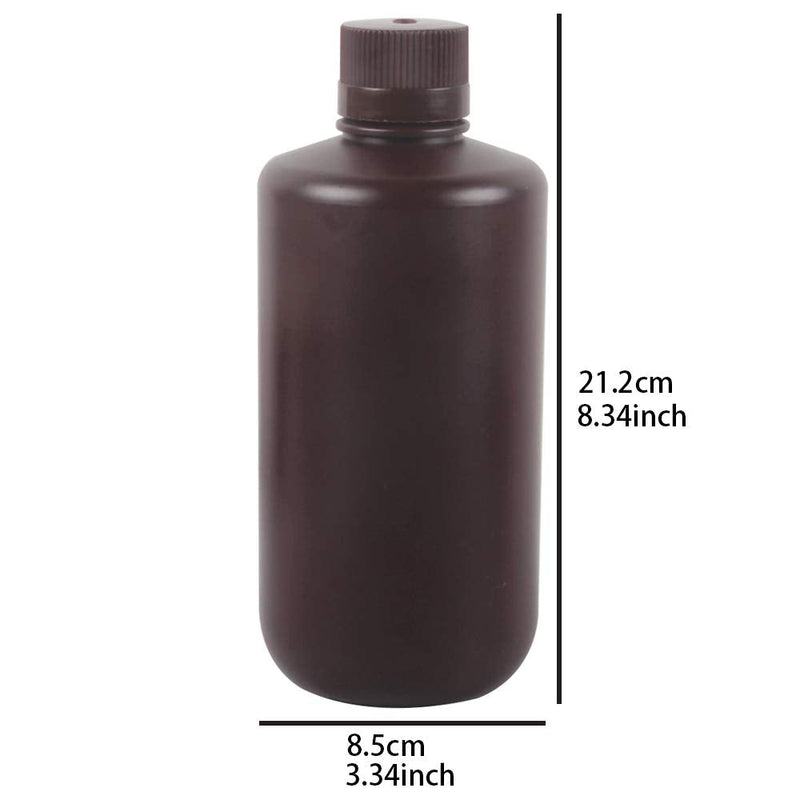 3X 1000ml Darkroom Chemical Storage Bottles Liquid Container Film Photo Developing Processing Equipment Printing Photosensitive UV Resin LCD/DLP Storage Amber Bottle 1L