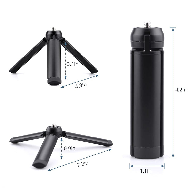 HeiyRC Mini Vlog Tripod for DJI OM 4 5 Osmo Mobile 2 3 ZHIYUN Smooth Hohem Feiyu Stabilizer SLR Camera Desktop Tabletop Stand Grip Metal Type