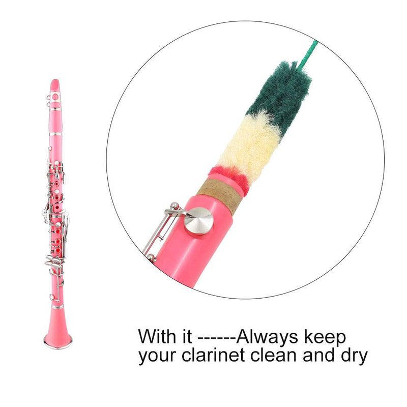 Redxiao Bass Clarinet Cleaning Brush Clarinet Cleaner, Clarinet Soft Cleaning Brush Clarinet Brush, for Instrument