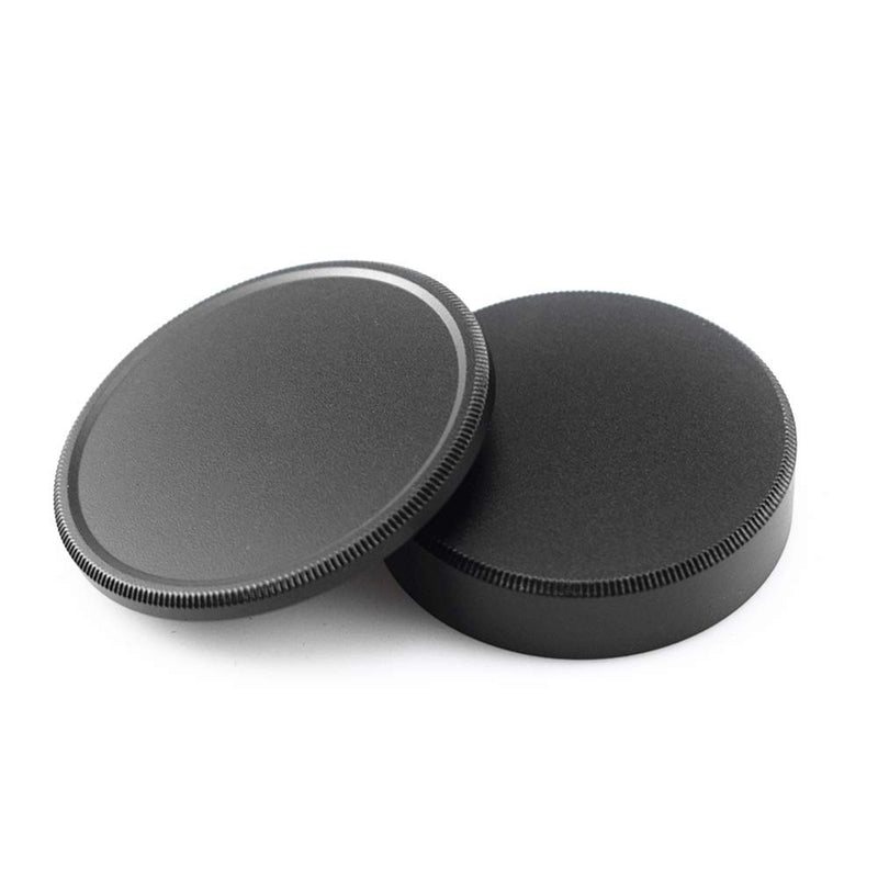 Rear Lens Cap Cover + Camera Front Body Cap for Leica L39 M39 39mm （Material: Metal Space Aluminum） M39 39mm Camera Body Cap