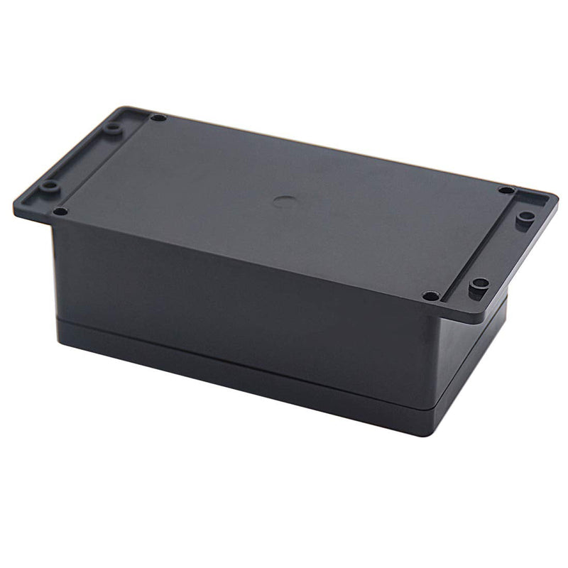 Junction Box, Zulkit Project Box Waterproof Dustproof IP65 ABS Universal Electrical Boxes Enclosure with Fixed Ear Black 7.87 x 4.72 x 2.95 inch (200 x 120 x 75 mm)(Pack of 2) 7.87" x 4.72" x 2.95"(Pack of 2)
