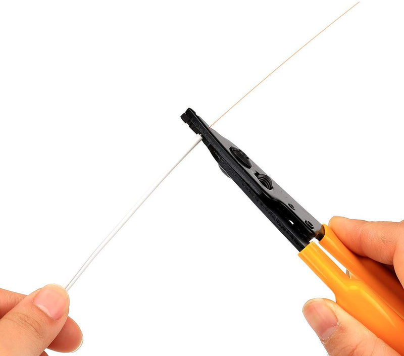FTTH Fiber Optic Drop Cable Fiber Stripper CFS-2 Double Port Hole Optical Fiber Coating Plier With Stripping Guide Bar