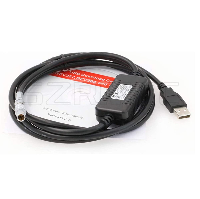 SZRMCC GEV267 806093 0B 5 pin Male to USB Data Cable for Leica Viva Total Stations and DNA Series Digital Level Instrument (Original GEV267) Original GEV267