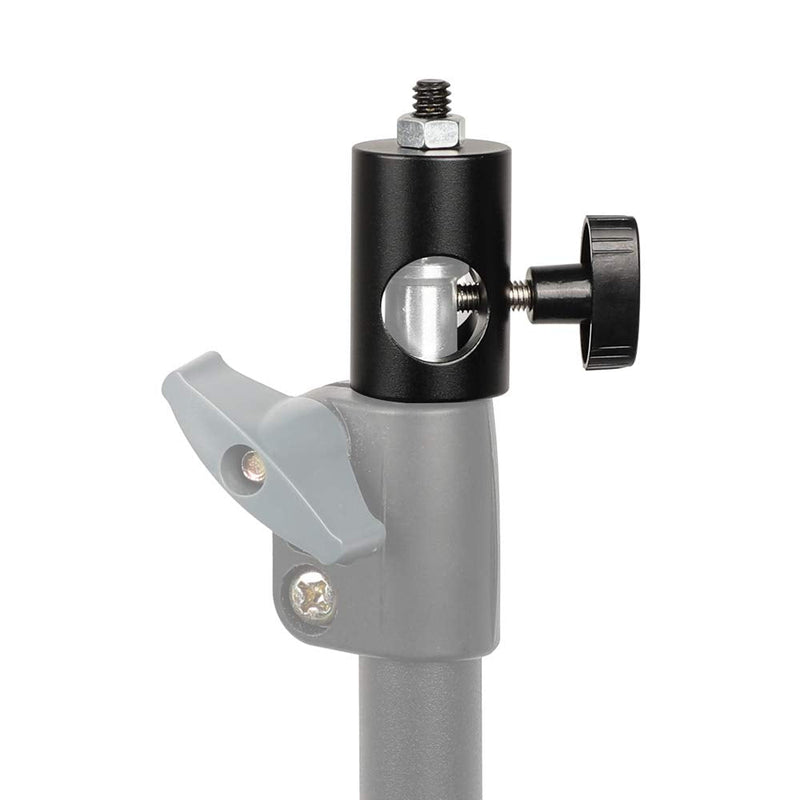 CAMVATE 16mm Light Pole Stand Head Mount with 1/4"-20 Thread Screw Adapter
