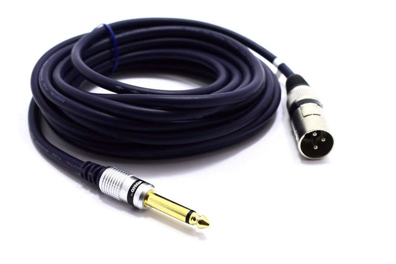 XLR Male to Jack 6.35 Mono 3m Cable Vitalco 3 PIN Microphone to TS 1/4 Inch Lead