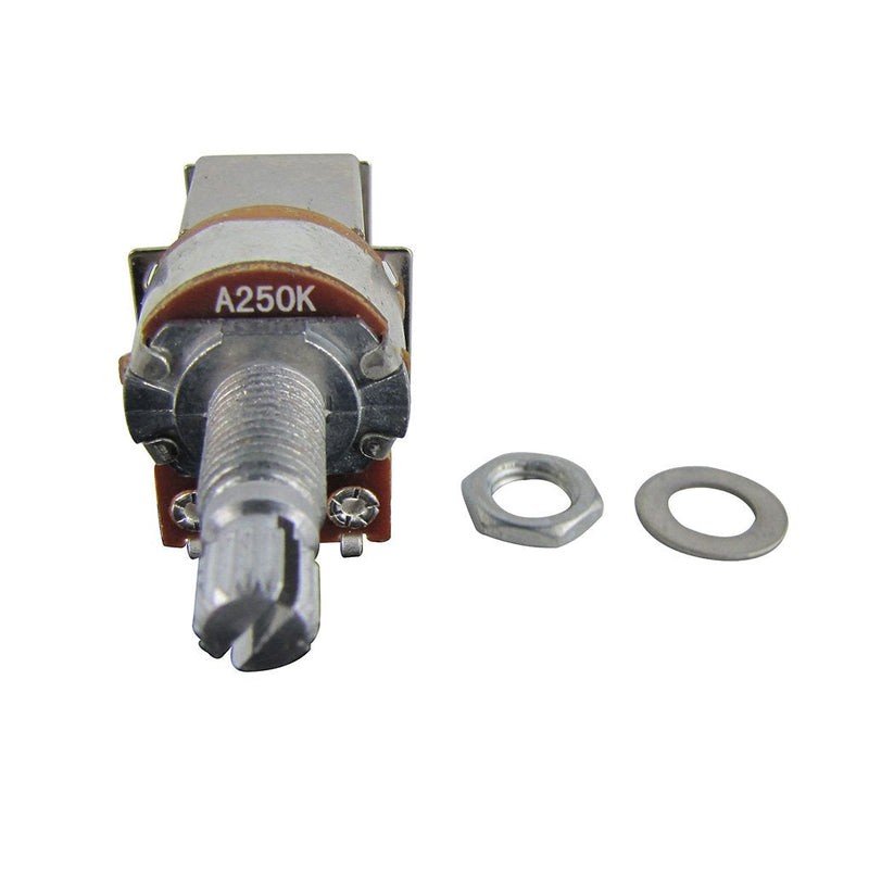 FLEOR 2pcs Push Pull Guitar Pots 18mm Split Shaft A250K Audio Taper Guitar Potentiometers Long Shaft