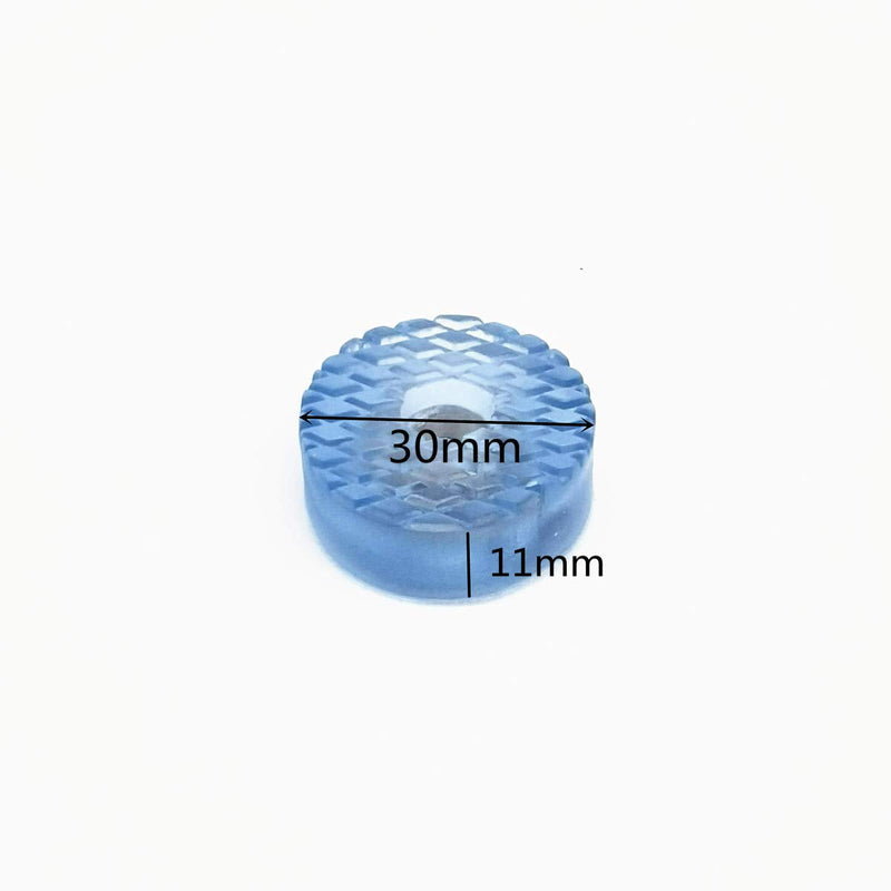 Fannuoncc 30Pcs Transparent Cylindrical Shape Furniture Pads Rubber Non Slip Feet Pad for Table Desk Chair Sofa and Cutting Boards (30mm x 11mm) 30mm x 11mm