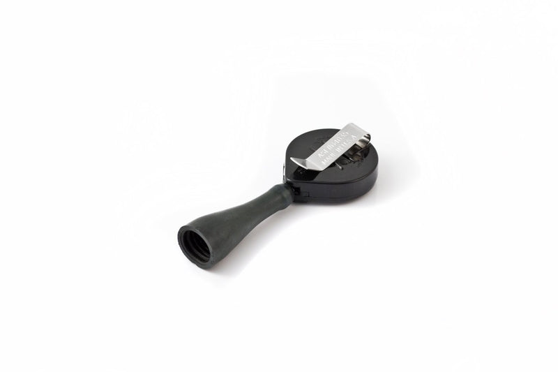 KEY-BAK MINI-BAK Retractable Pencil Pull with 36" Nylon Cord, Steel Belt Clip, Black (0057-202) Alloy Steel