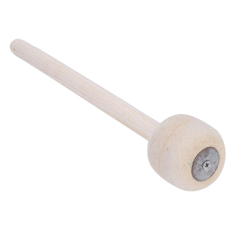 Alomejor Drum Mallet Wool Felt Head Bass Drum Stick with Wooden Handle Drum Hammer for Percussion Marching Band