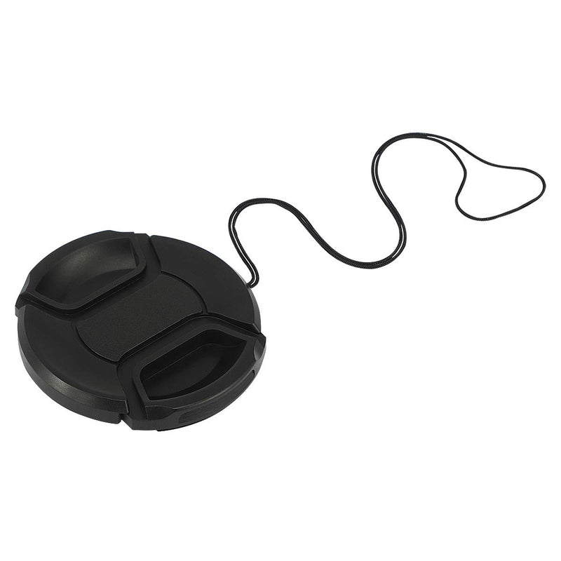 Haoge 62mm Center Pinch Snap On Front Lens Cap Cover with Cap Keeper for Canon Nikon Sony Fujifilm Sigma Tamron and Other 62mm Filter Thread Lens