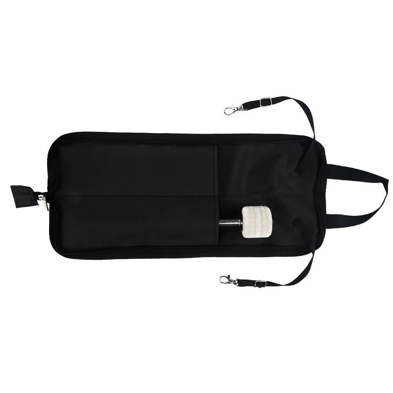 Tbest IRIN Drum Stick Storage Hanging Bag Drumstick Portable Handbag with Handle 5 Colors Available (Black/Red/Green/Blue/Pink)(Black) Black