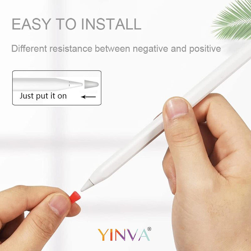 YINVA Cover Compatible with Apple Pencil Tips Silicone Nib Cap Accessories for Apple Pencil 1st and 2nd Generation(30 PCS,10 Colors) 10 Colors