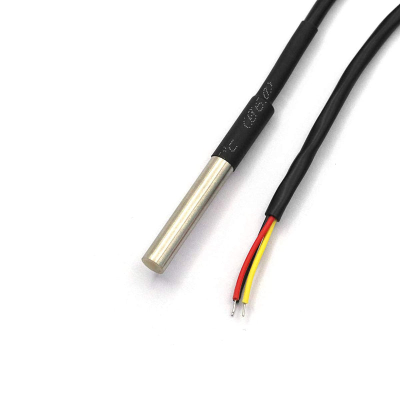 V TELESKY DS18B20 Temperature 6.6Ft Sensor Waterproof Temperature Sensor with Digital Thermal Stainless Steel Tube Probe for arduino(5 Pack) 2M
