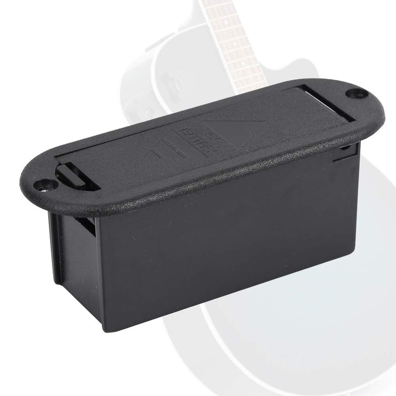 Guitar Pickup Battery Box 9V Battery Cover Holder Case for Guitar&Bass Pickup Guitar Battery Compartment Box(Oval snap button) Oval snap button