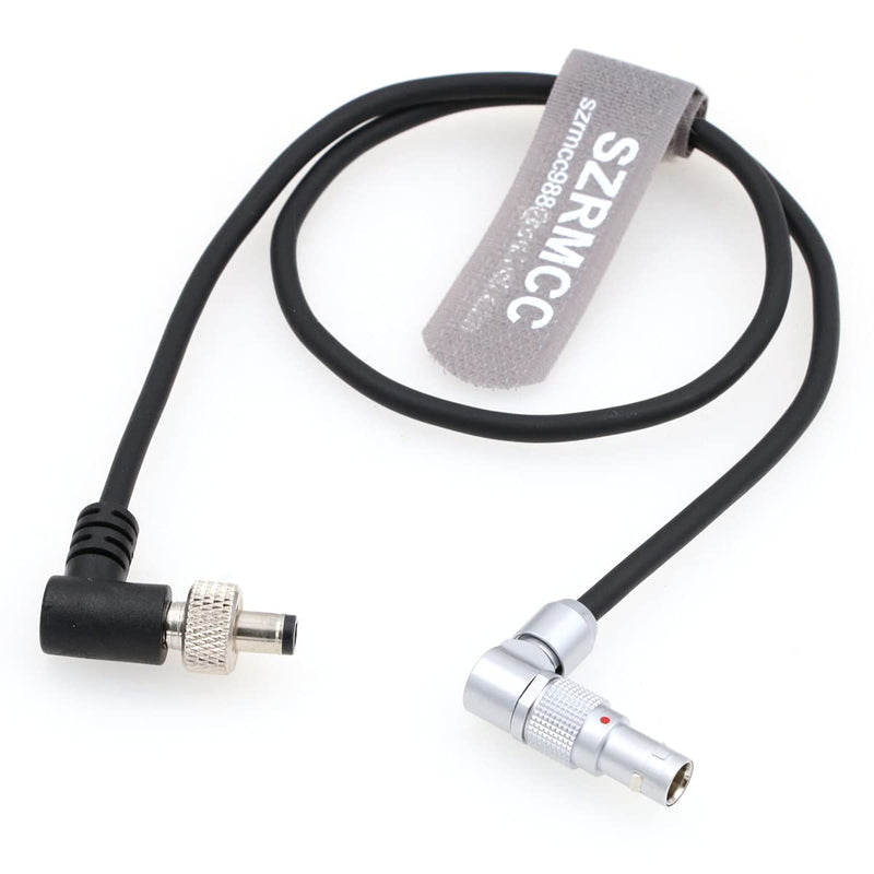 SZRMCC Rotatable Right Angle 2 Pin to Locking DC Plug Power Cable for Z CAM E2-S6 E2-F6 E2-F8 Flagship Camera to Atomos Shogun Ninja V Monitor Video Devices Pix-E7 Pix-E5 Right Angle Locking DC